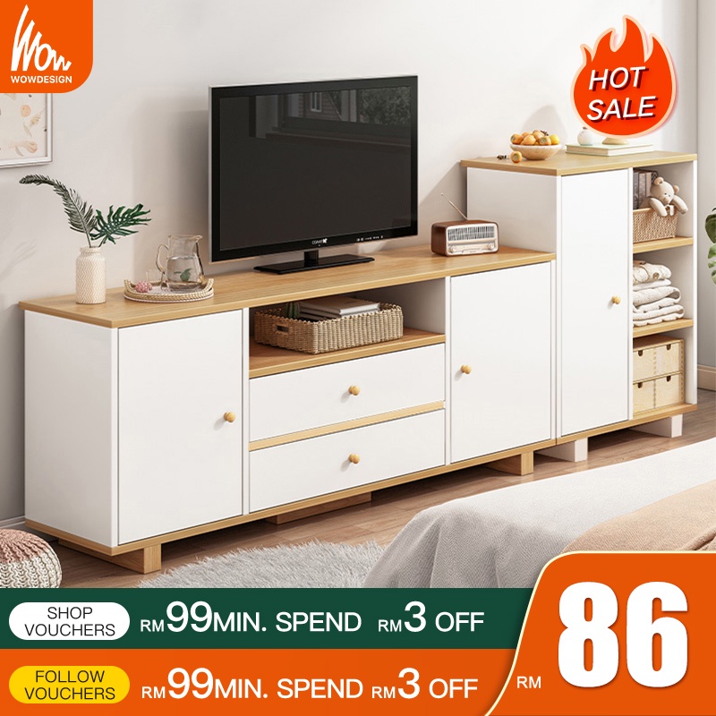 TV Modernist Design Rak Tv Kayu /Almari Tv Storage Tv