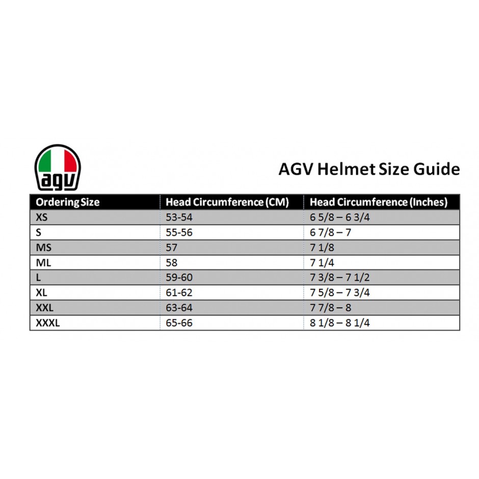 agv helmet size chart asian HEROIC Printed Leather Patch thanks in part to the innovative profile of the rear PRO spoiler AGV Corsa R Helmet Size