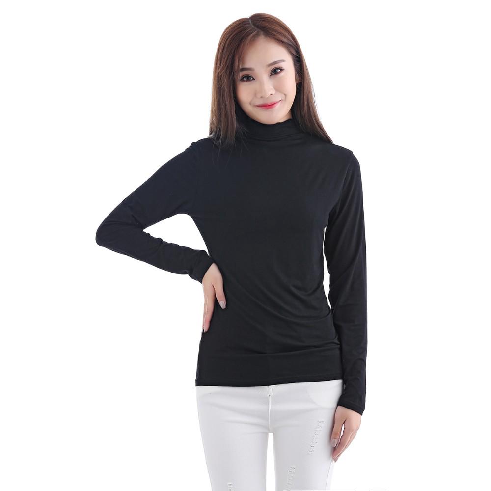 Ready Stock!! Inner Baju Lengan Panjang High Neck Fashion Women blouse ...