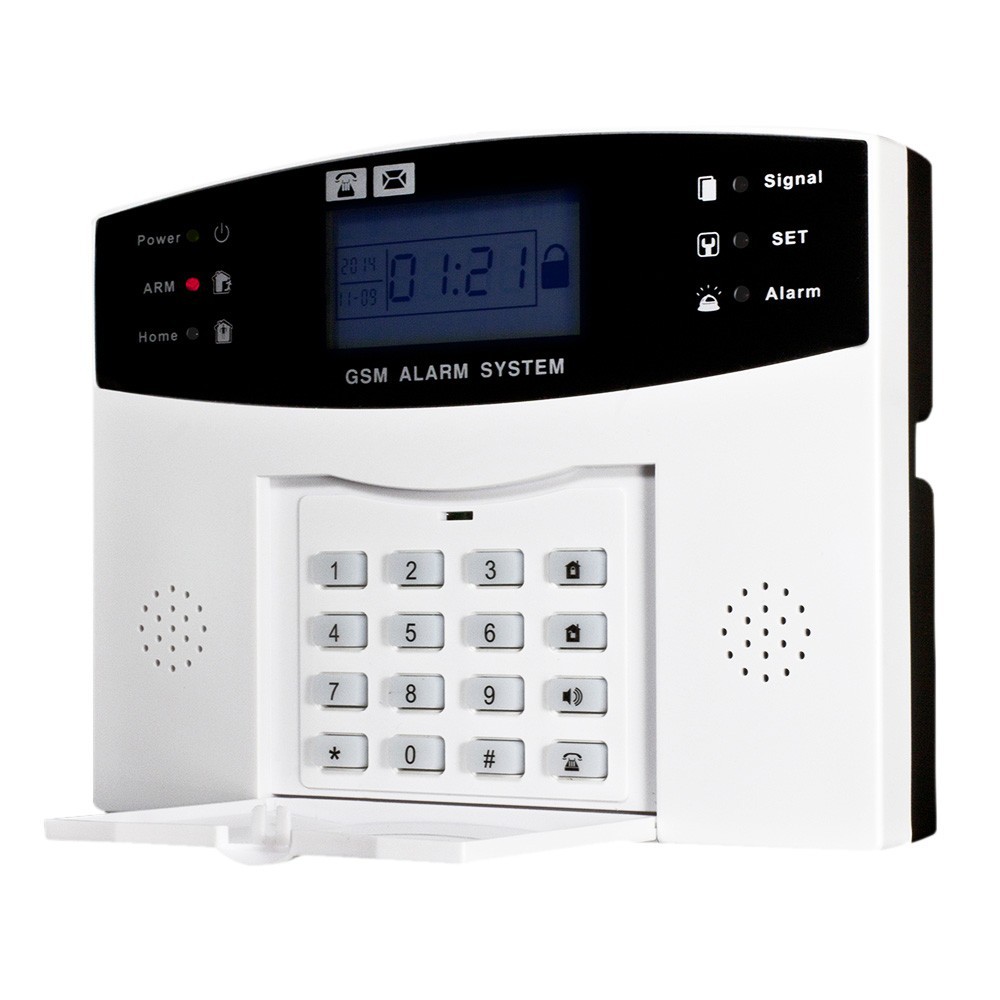 Wireless LCD 3 SMS GSM Burglar Fire Alarm System Auto Dialer Home Security Safe