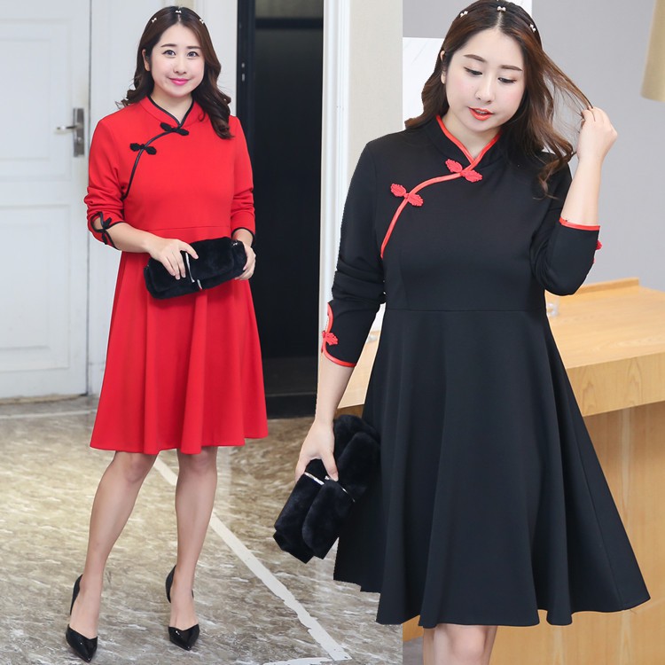 plus size cheongsam dress