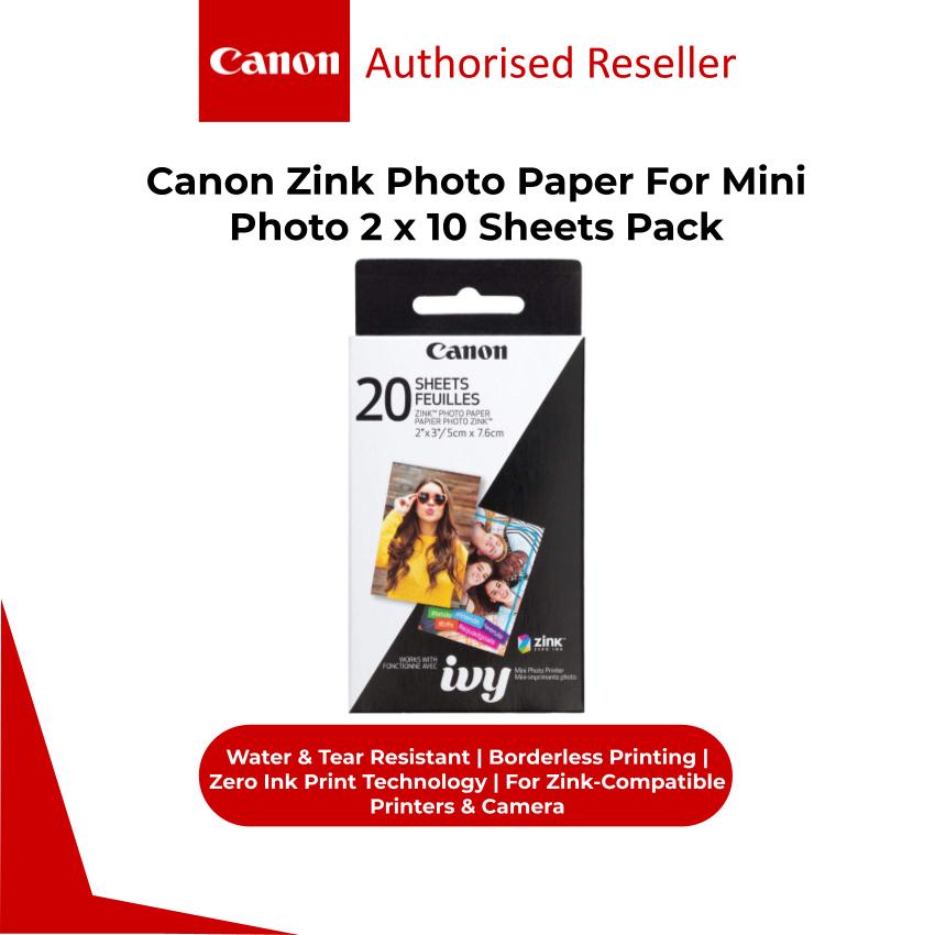 CANON ZINK PHOTO PAPER FOR MINI 2''x3'' PHOTO SHEET PACK ZINK Paper (2
