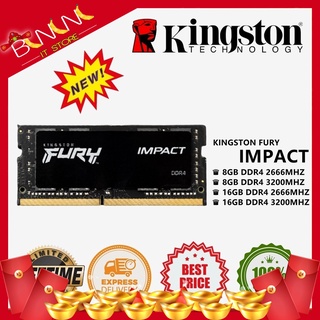 [Ready Stock] Kingston HyperX Impact Kingston Fury Impact 4GB/ 8GB/16GB/32GB DDR4 2666/2933/3200Mhz Notebook SODIMM RAM