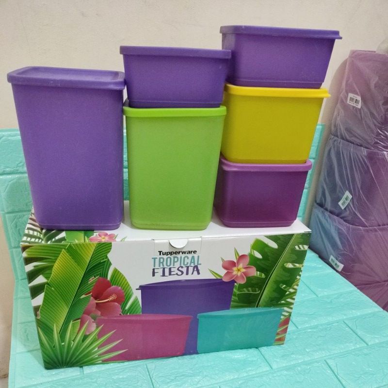 1 package of summer with box (1 set) second hand tupperware