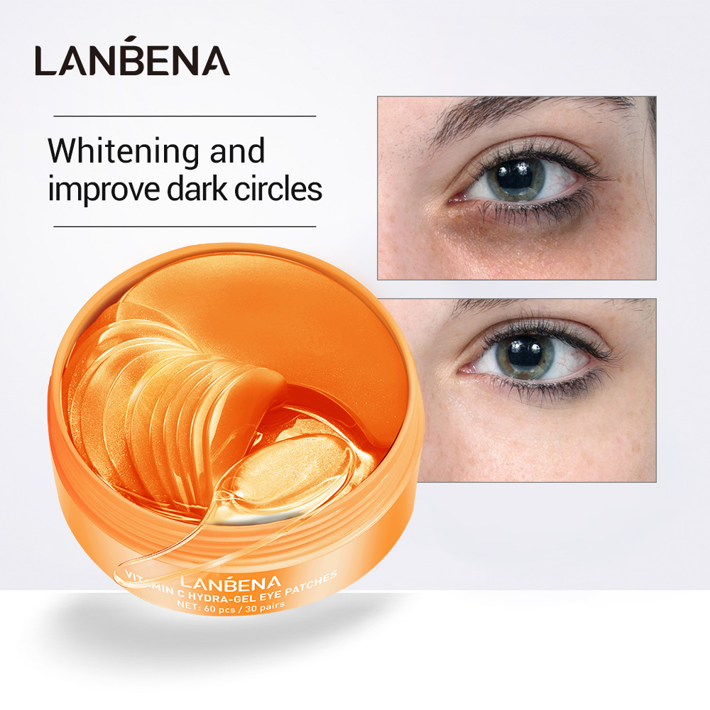 (60 pcs) Lanbena Eye Mask Collagen Vitamin C Eye Dark Circle Remover
