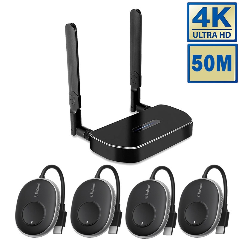 Wireless HDMI Transmitter And Receiver Kits Full HD 4K 30Hz 5GHz 164ft 