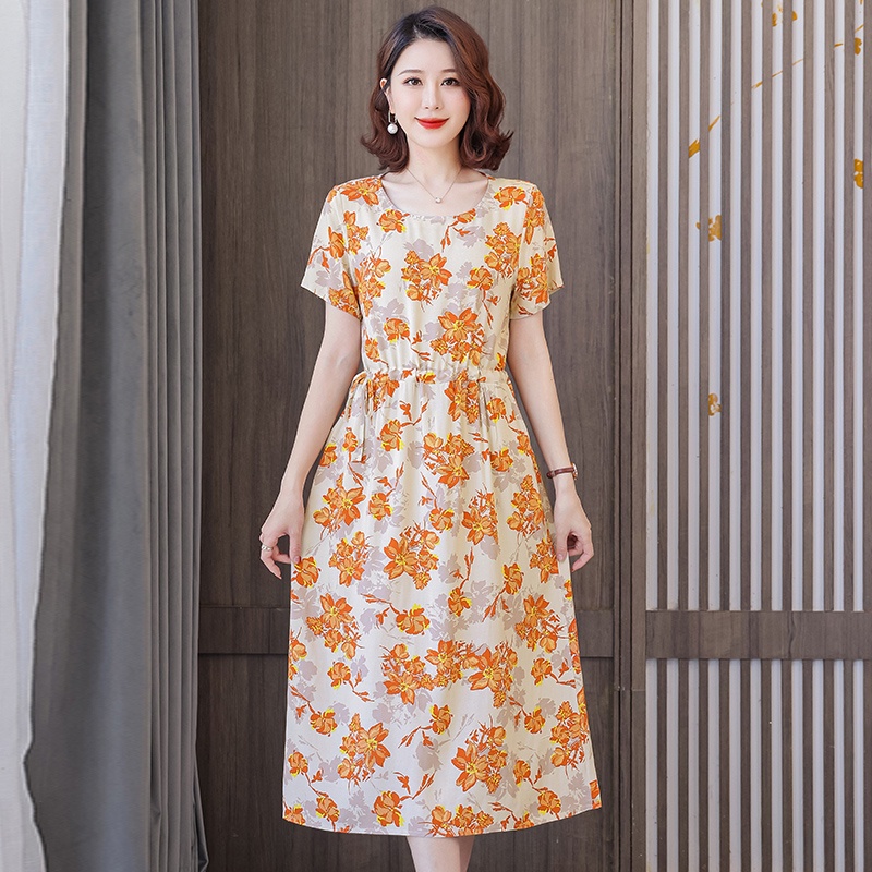 Summer Plus Size Dresses For Women Casual Female Clothing 22 New Elegant Women S Sundress Sunmer Boho Vintage Dress With Print Xl 5xl Shopee Malaysia