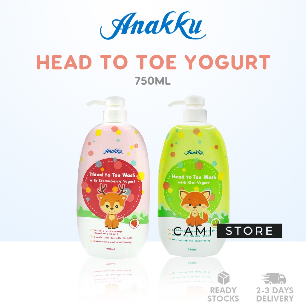 ANAKKU Head To Toe Wash With Yogurt Baby Bath (750ml) Sabun Mandian