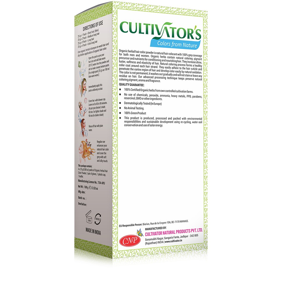 Cultivator's Organic Herbal Hair Color- Wine Red 100g | Shopee Malaysia