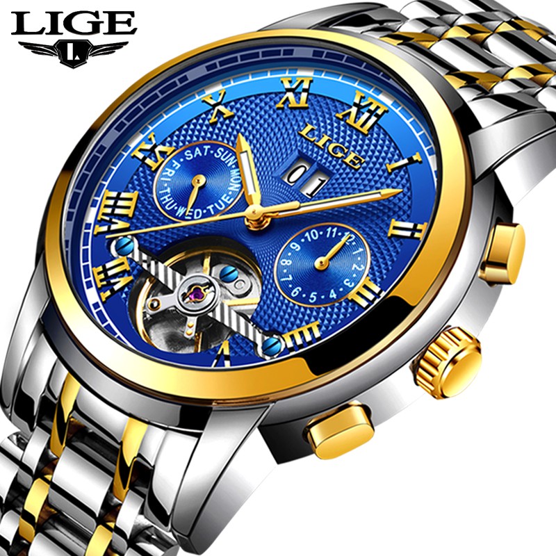 lige automatic mechanical watch