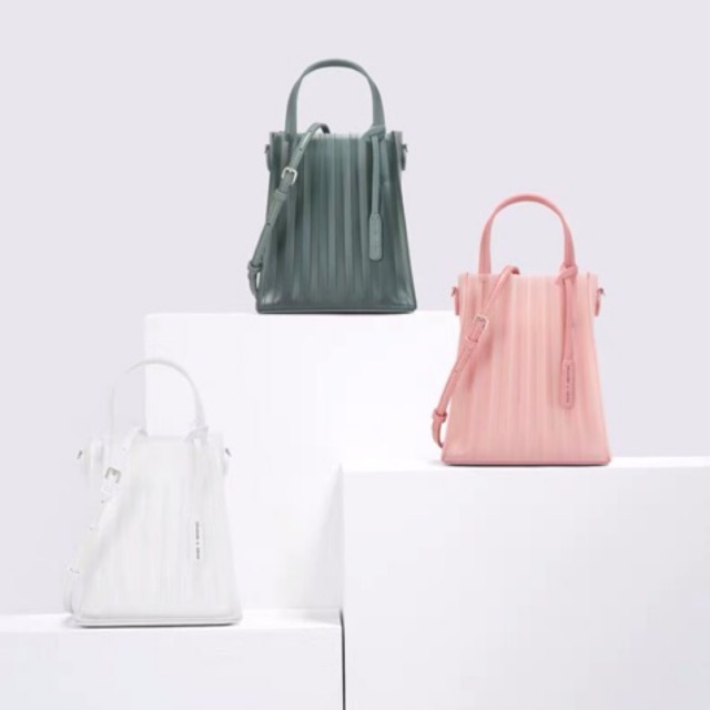 charles and keith translucent tote bag