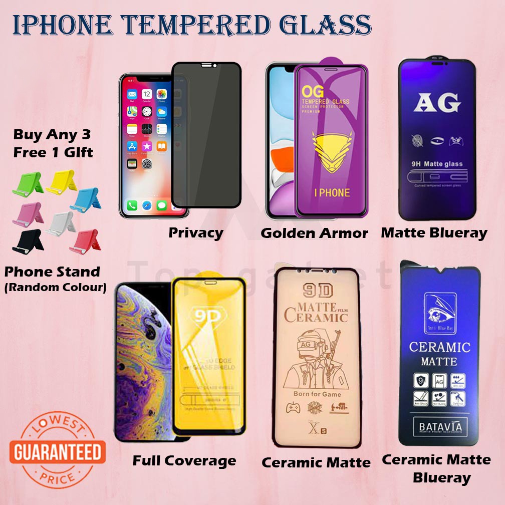 [Free Gift] Screen Protector iPhone 12,12Pro,12ProMax,13,13 Pro,13 Pro