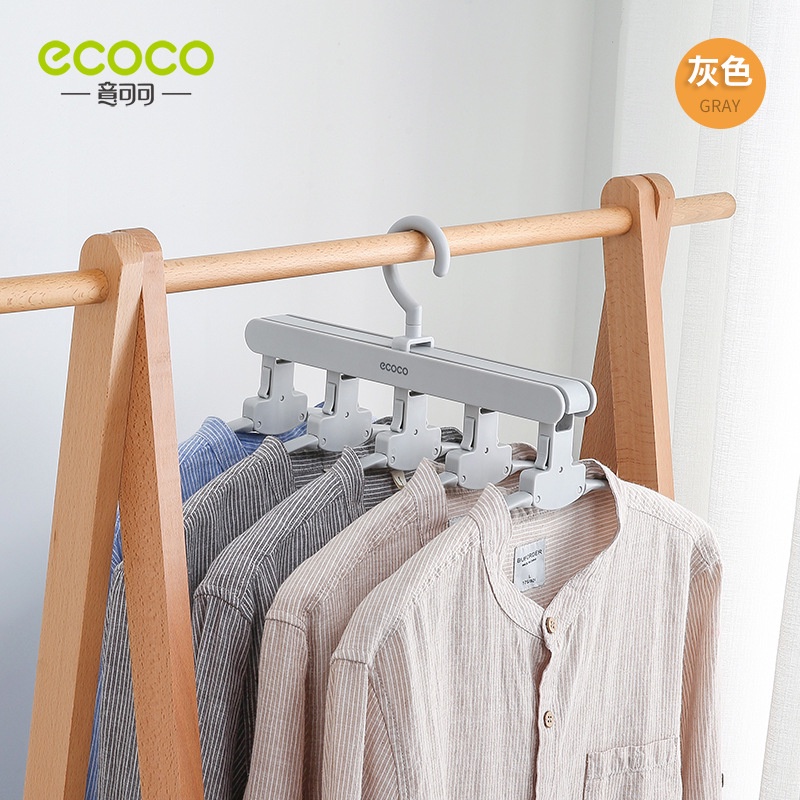 ECOCO 5 in 1 Clothes Rack Multifunction Shelves Wardrobe Magic Clothes Hanger Coat Storage Organizer description image 5
