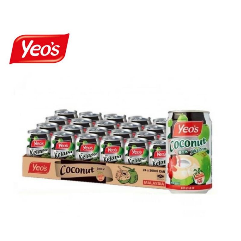 Yeo's Coconut Juice Drink 24 cans x 300ml