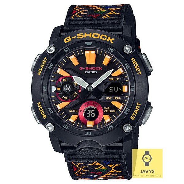 CASIO GA-2000BT-1A / G-SHOCK / Ana-Digi / Traditional Pattern / Bhutan / Lungta / Textile Strap / Limited Edition