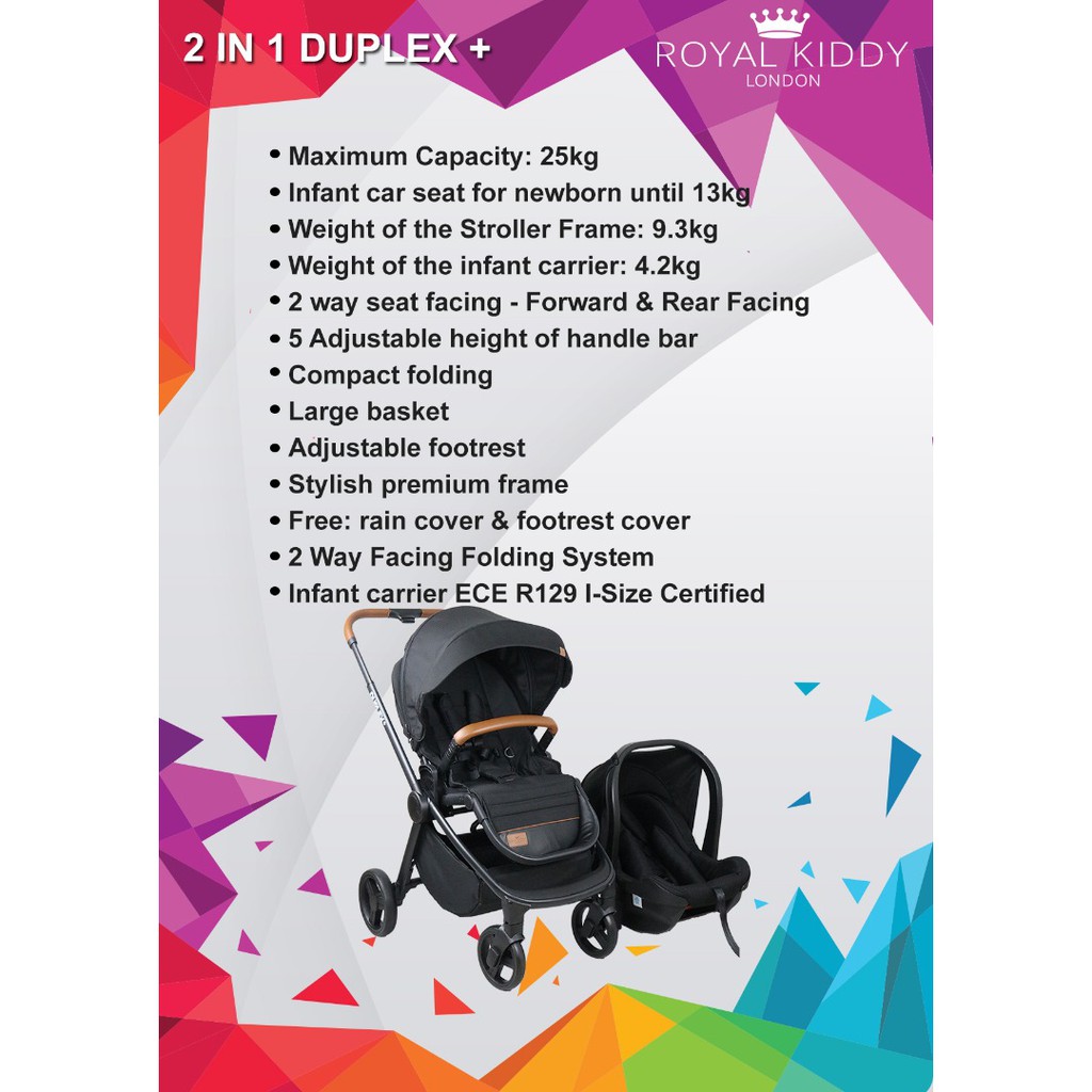 royal kiddy duplex stroller