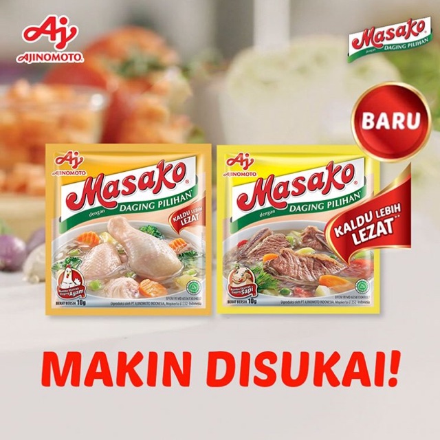 MASAKO BUMBU KALDU RASA AYAM/DAGING 6 SACHET X 10GRAM