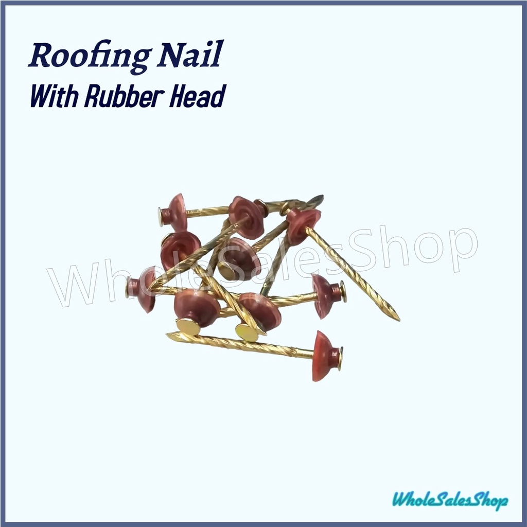 Roofing Nail With Rubber Head Roof Nail Paku Bumbung Getah Paku Atap