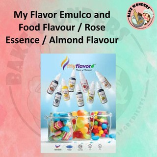 My Flavor Emulco and Food Flavour25g/Flavor Dot Com Food Flavour and Emulco40g/Rose Essence/Almond Flavour 30g
