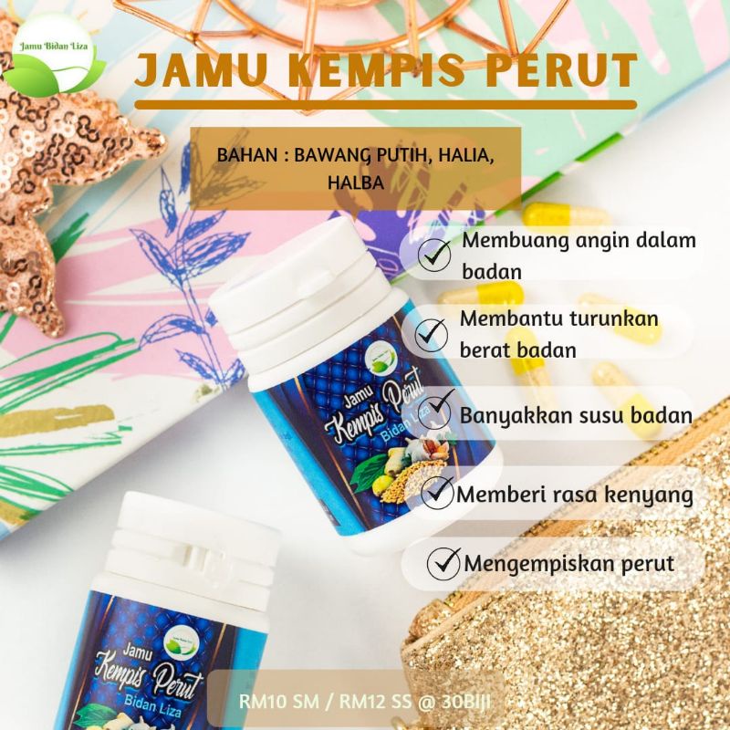 Buy Ready Stock Jamu Kempis Perut Jamu Kurus By Bidan Liza Seetracker Malaysia