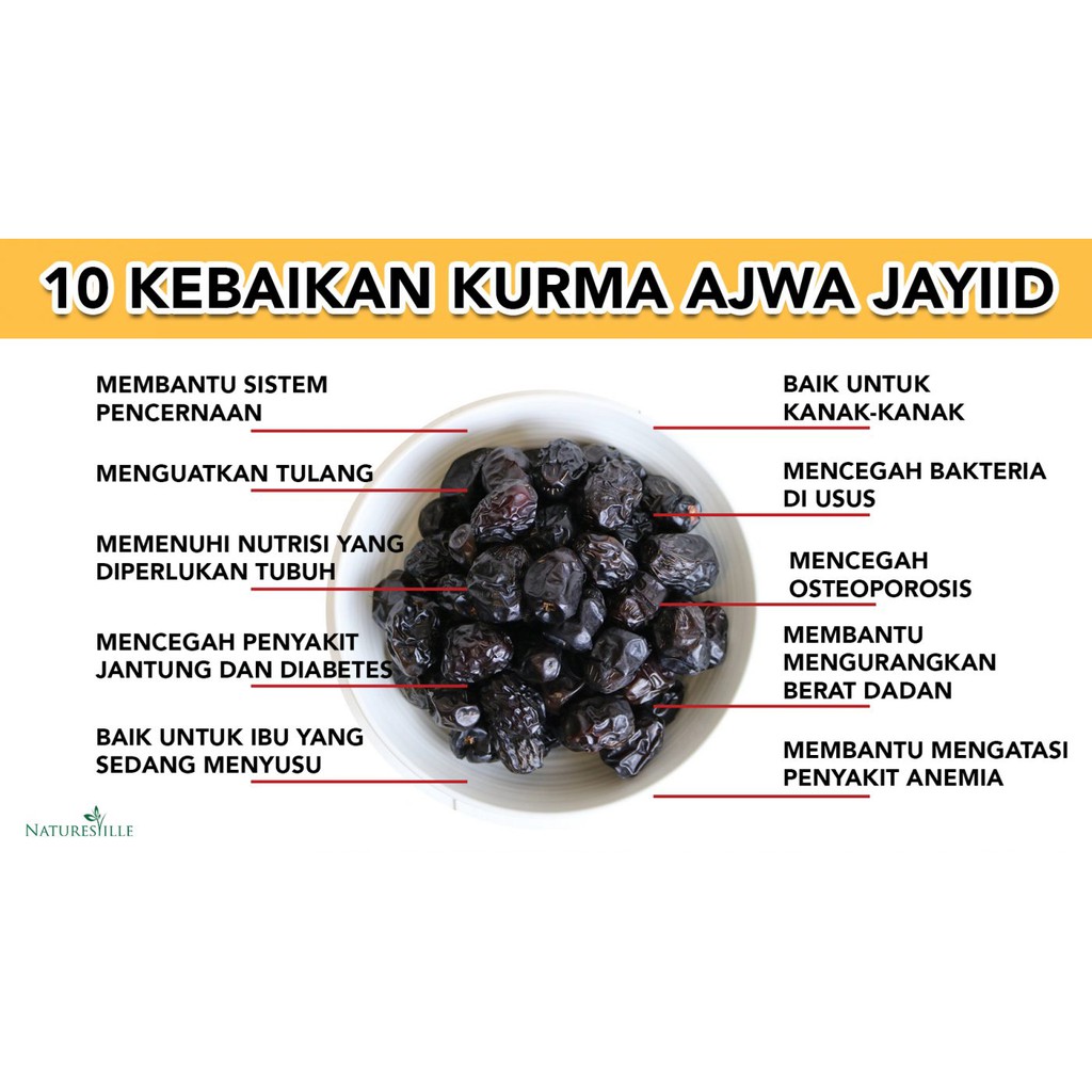 Kurma Ajwa Al Nakhil Madinah 500gr Kurma Nabi Shopee Malaysia