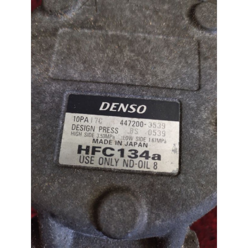 Toyota Estima Denso 17c Aircond Compressor For Tcr11 Tcr10 Shopee Malaysia