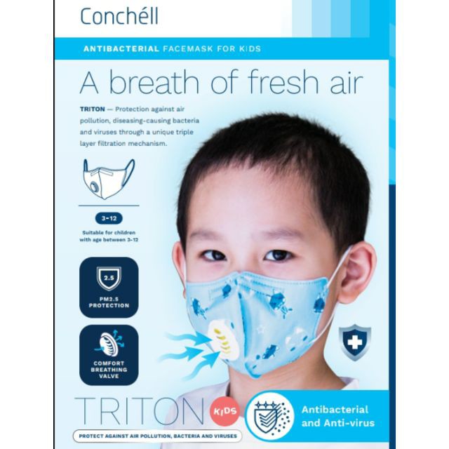 Conchell 2pcs Mask Antibacterial Triton Face Conchell 2pcs Mask Antibacterial Triton Face