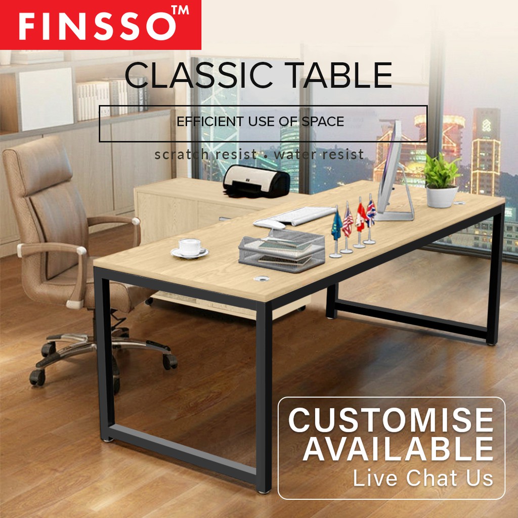 FINSSO: 140cm & 160cm Simple Classic & Modern Designer Office TABLE/MEJA/STUDY TABLE