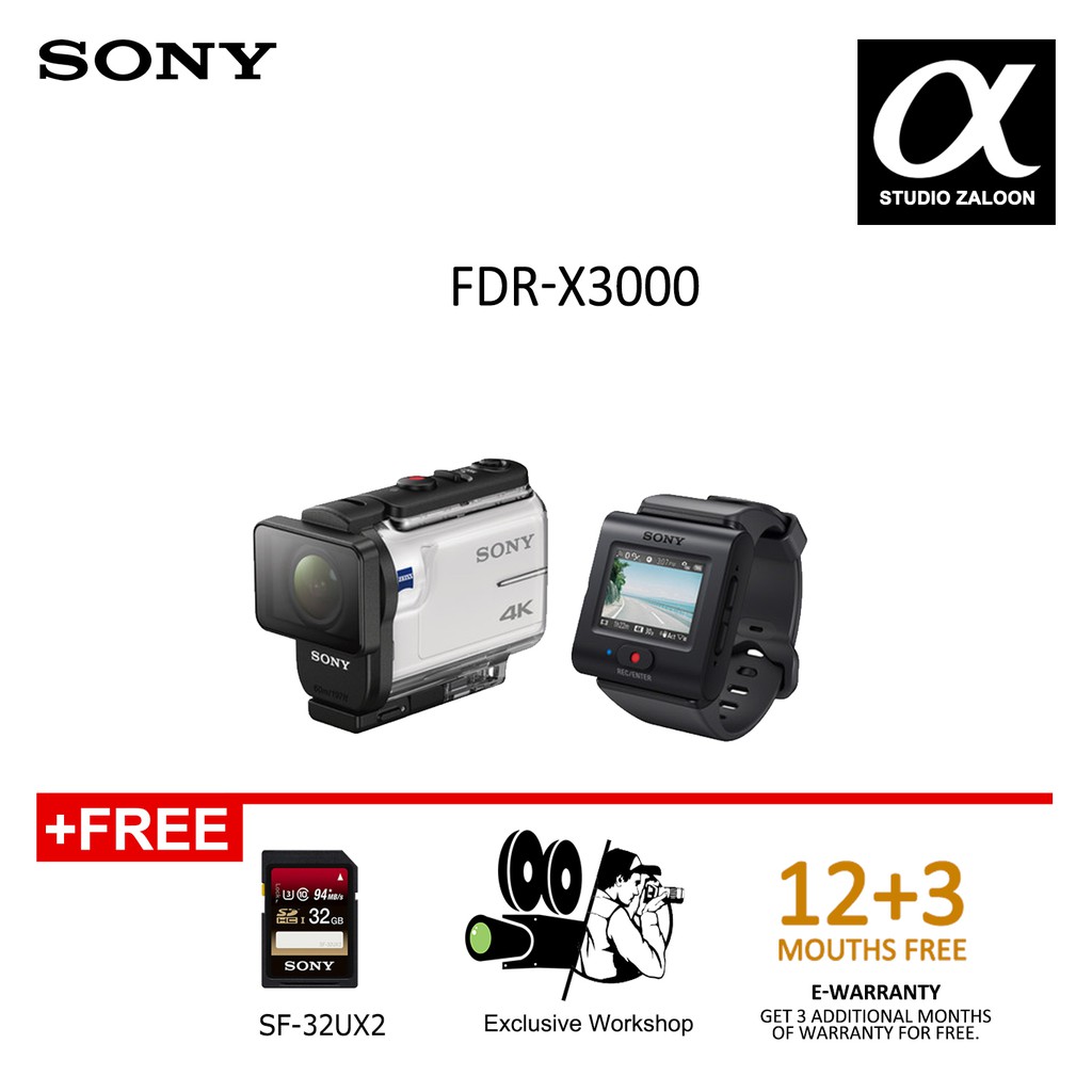 Sony FDR-X3000 Action Camera with Live-View Remote ...