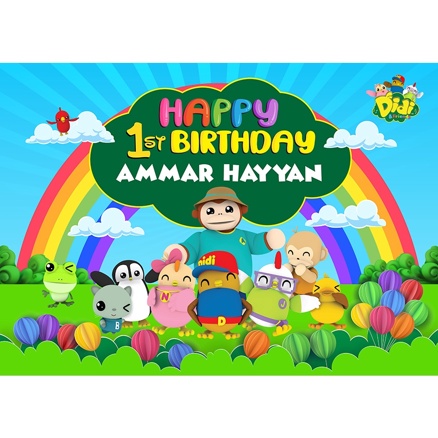Buy Birthday Banner Birthday Backdrop Hari Jadi Didi Friends Seetracker Malaysia