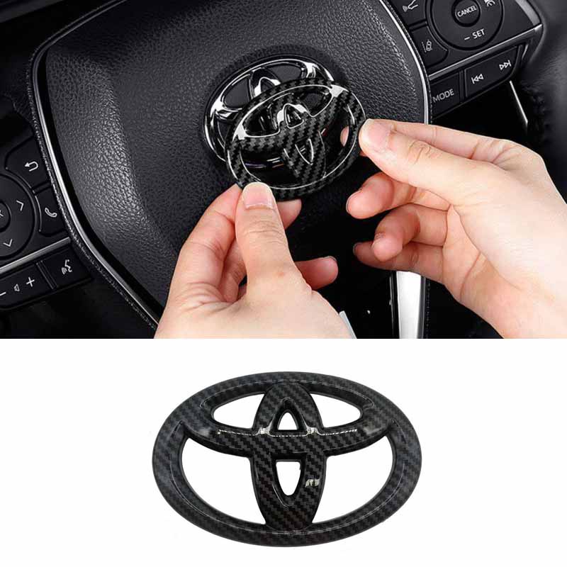 Car Auto Steering Wheel Emblem Badge Sticker Decal Replacement Car Emblem Logo for TOYOTA size 6.5 * 4.4cm