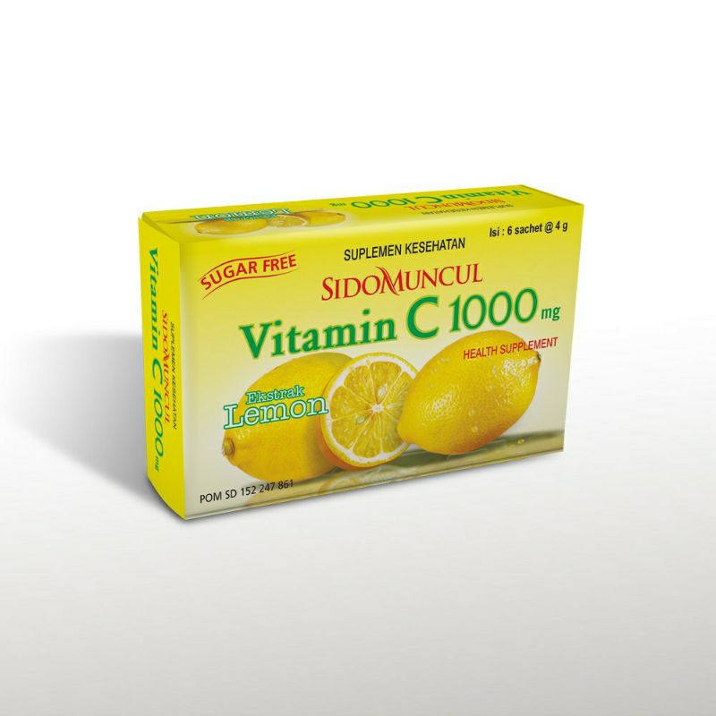 Vitamin C 1000 Mg Sidomuncul 1 Box Contents 6 Sachets Shopee Malaysia