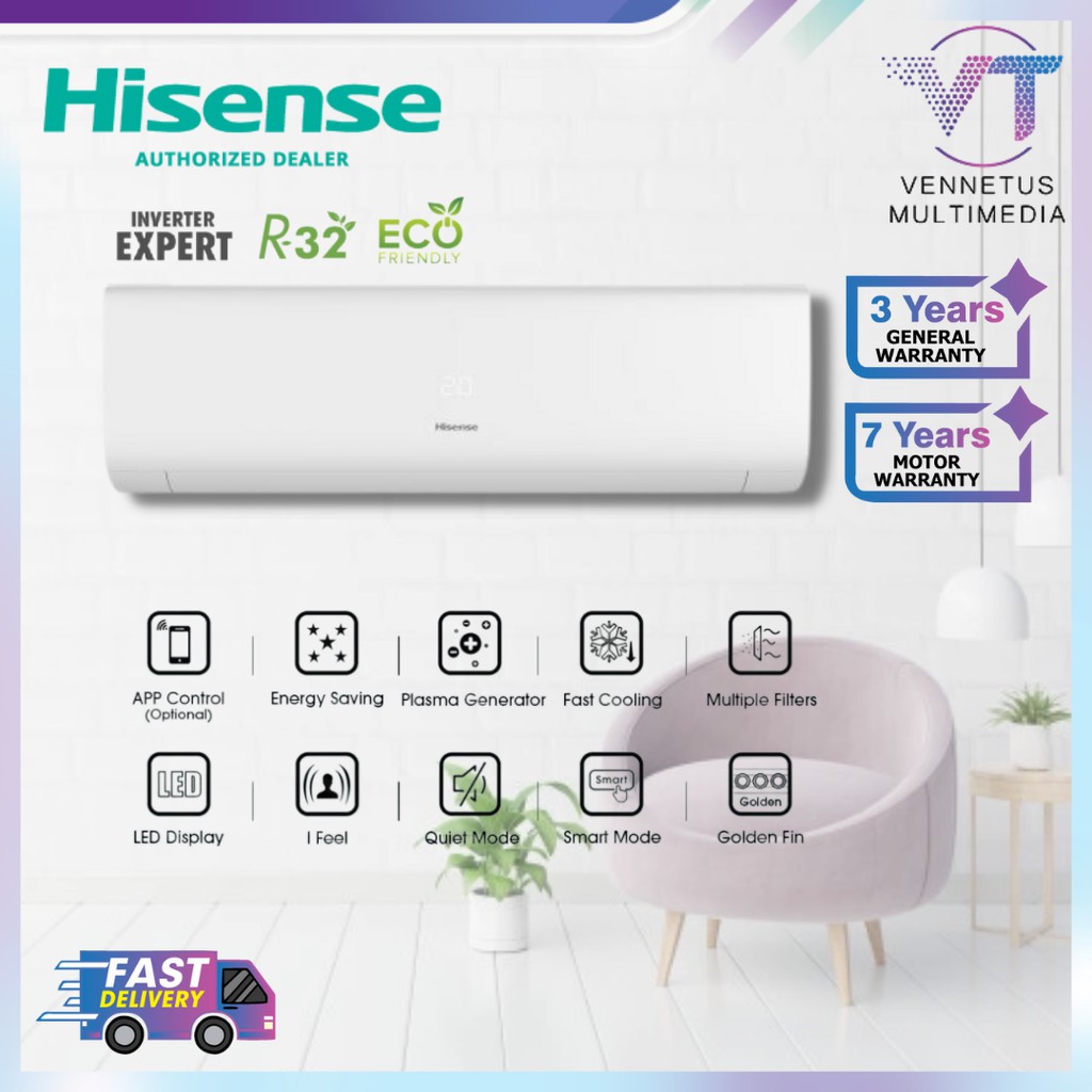 Hisense R32 Plasma Generator Inverter Air Conditioner Ai10tugs Ai13tugs Shopee Malaysia 7787