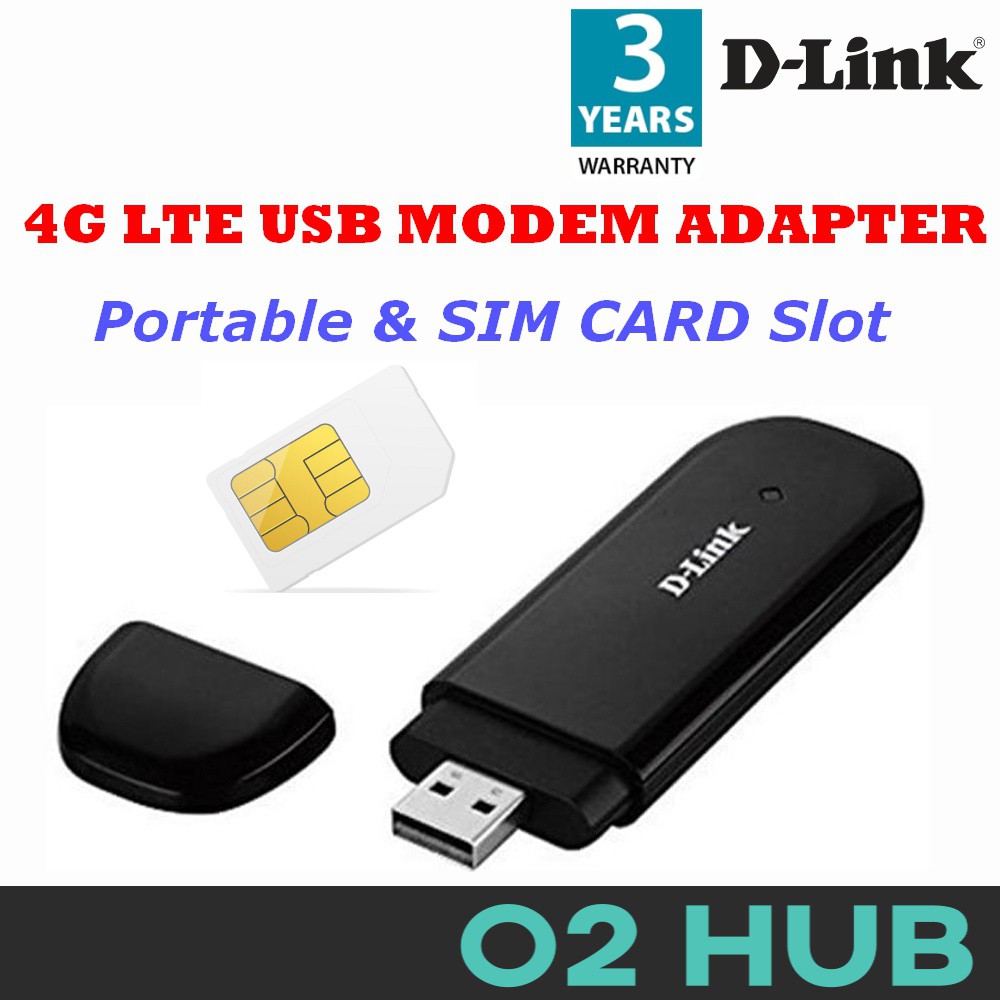 D-Link DWM-222 4G LTE USB Adapter Direct Mobile SIM Card for Laptop/PC