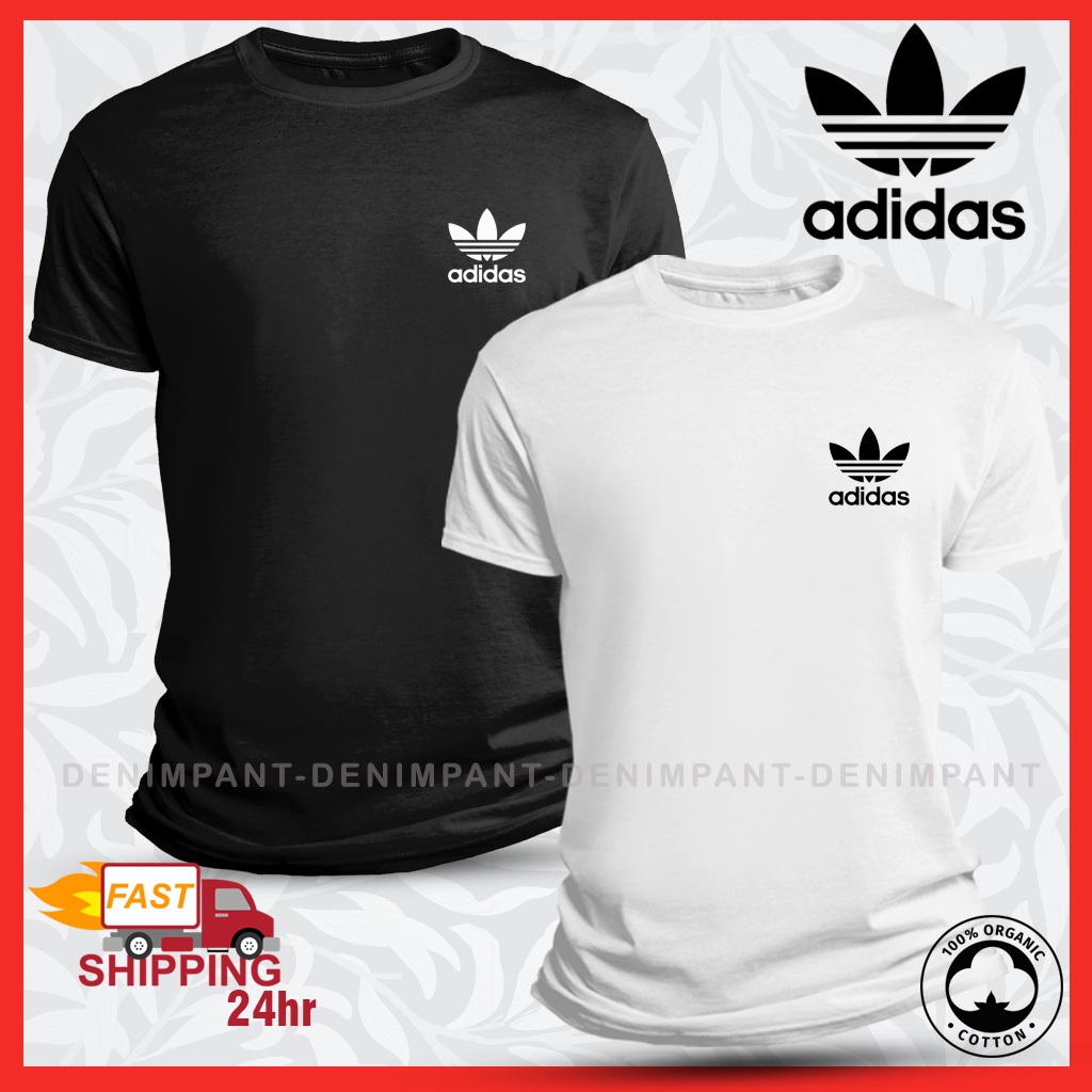 [50% GILA SALE !] BAJU ADIDAS T SHIRT UNISEX KAIN SEJUK  LELAKI/PEREMPUAN LENGAN PENDEK 100% COTTON STREETWEAR