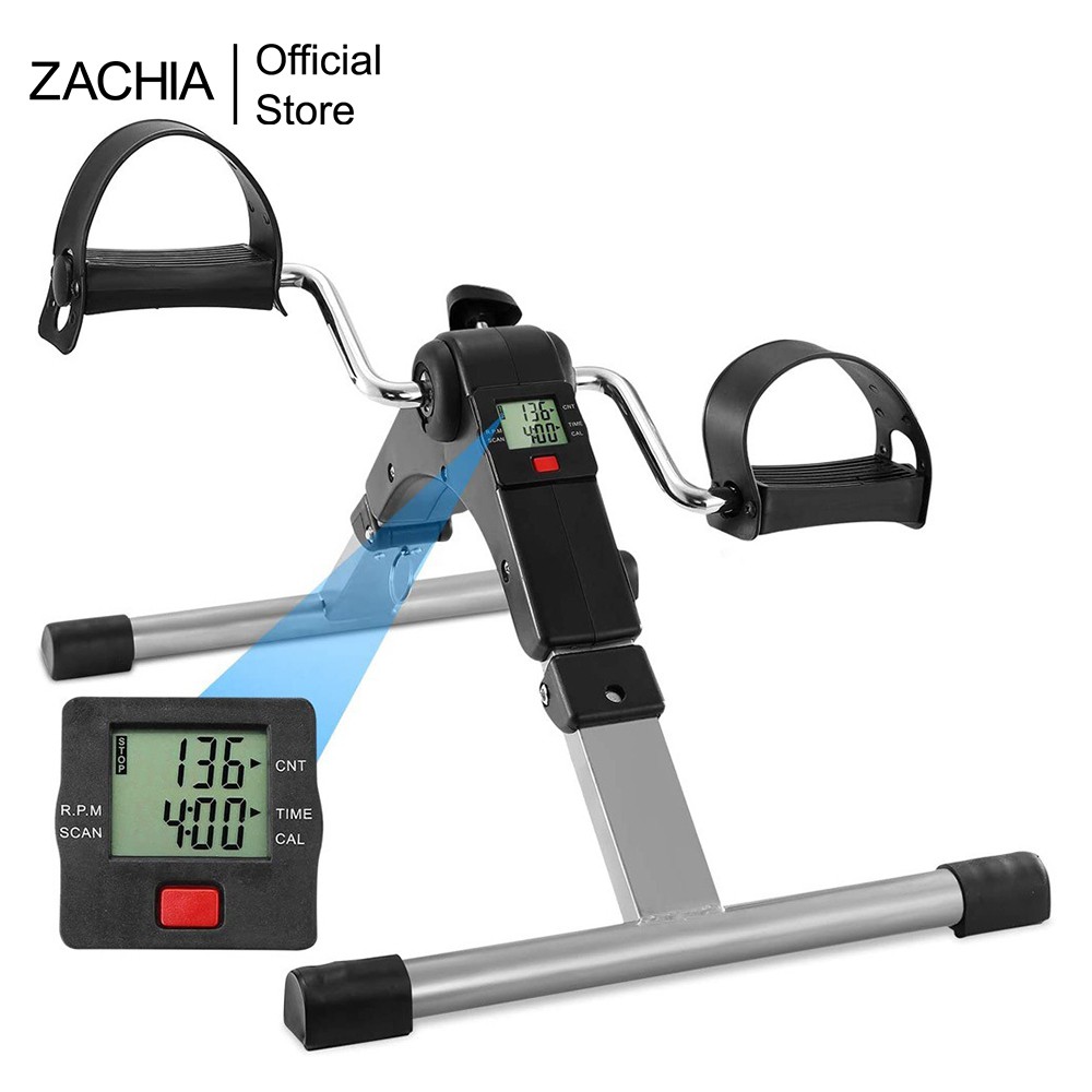 Digital Foldable Mini LCD Bike Resistance Cycle Pedal Exercise for Leg and Arm 