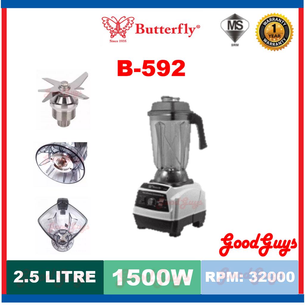 Butterfly B-592 Commercial Blender 2.5L Jar | 1500W | Speed 32000RPM | Safety Lock Switch | B592