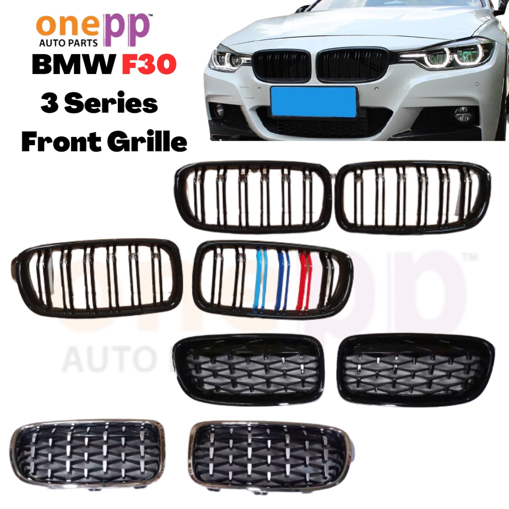 ABS, gloss M color 1 Pair Replacement Front Grills for 3 Series F30 F31 F30 Grilles 