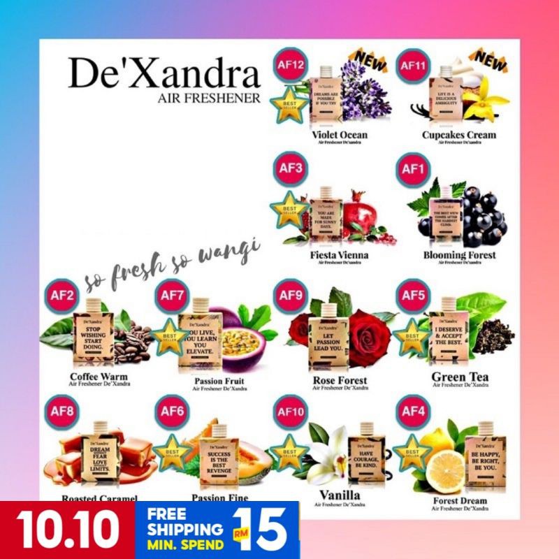 ️HOT💚 DEXANDRA DXANDRA D XANDRA DE XANDRA AIR FRESHENER 