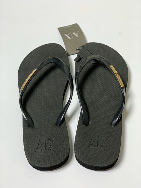 AX Armani Exchange Women Slipper Flip Flop Metal Plate Beach Sandal |  Shopee Malaysia