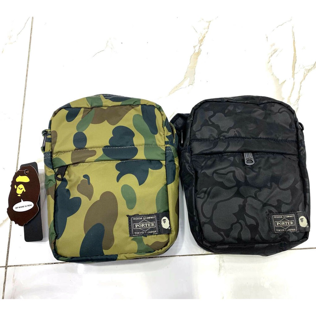 porter x bape sling bag