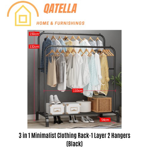 Qatella Clothes Rack Hanging Organizer Ikea Mulig Rack Penyangkut