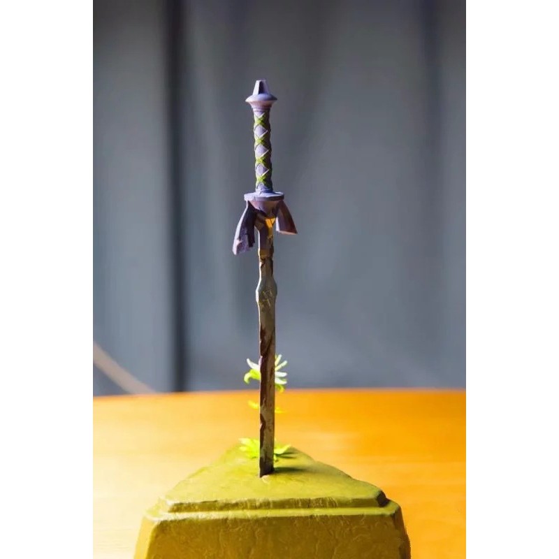 With Box The Legend of Zelda Breath of the Wild Swing Mascot Master Sword Statue