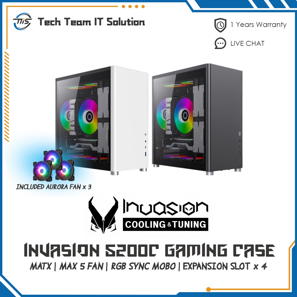 Invasion 5200C (MATX GAMING CASE) | Shopee Malaysia