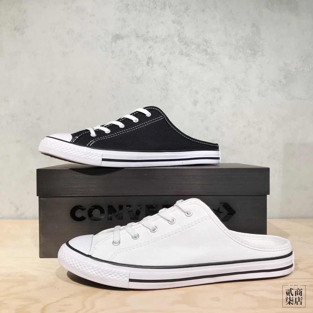 Converse Ct Dainty Slip Female Canvas Shoes Lazy Shoes Black C White 567946  C Converse Ct Dainty Slip | Shopee Malaysia