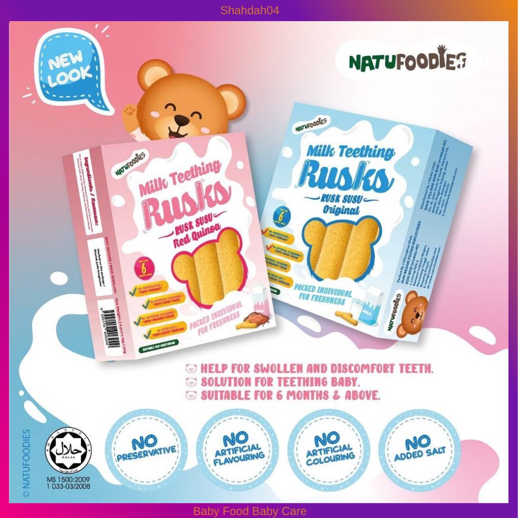 NATUFOODIES RUSK SUSU / MILK TEETHING RUSKS ORIGINAL & RED QUINOA (6M+) Shopee Malaysia