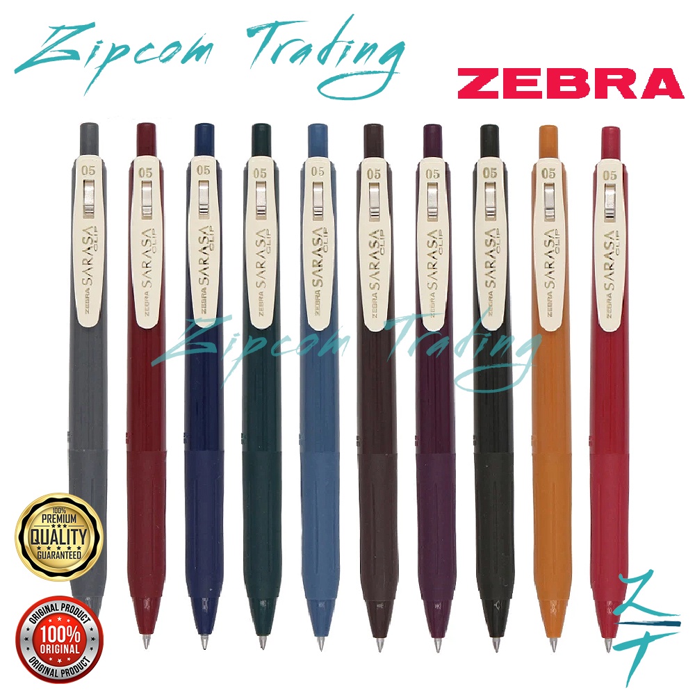 Zebra Sarasa Vintage I & Vintage II Clip Gel Pens (JJ15) 0.5mm