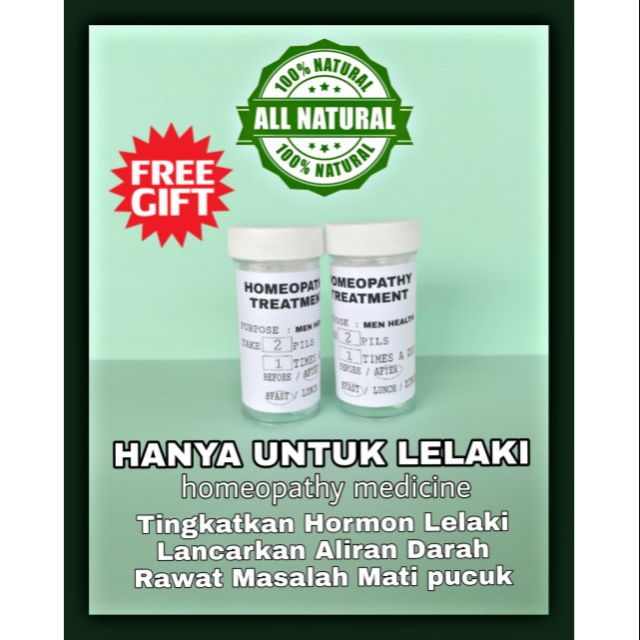 RAWATAN LELAKI KUAT TESTOSTERONE UBAT HOMEOPATHY  Shopee 