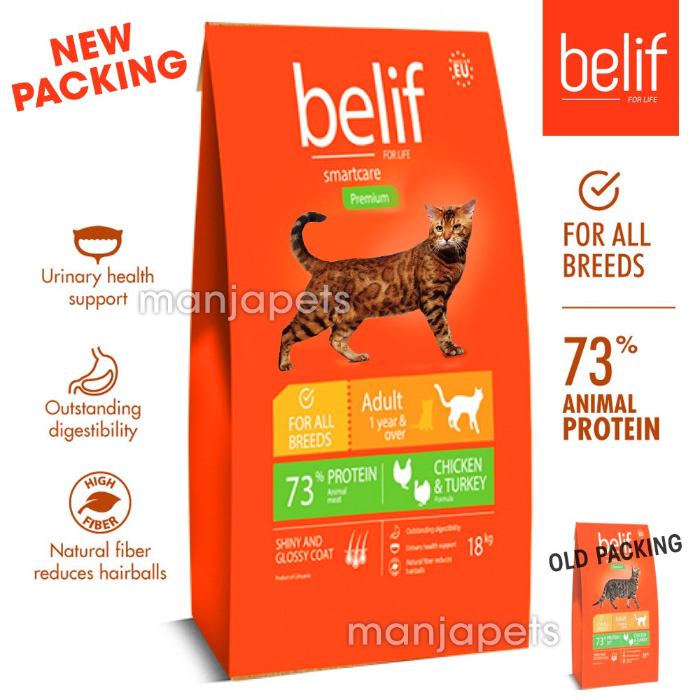 New Belif Benefeed Feline Chicken & Turkey Cat Food (18kg) Shopee