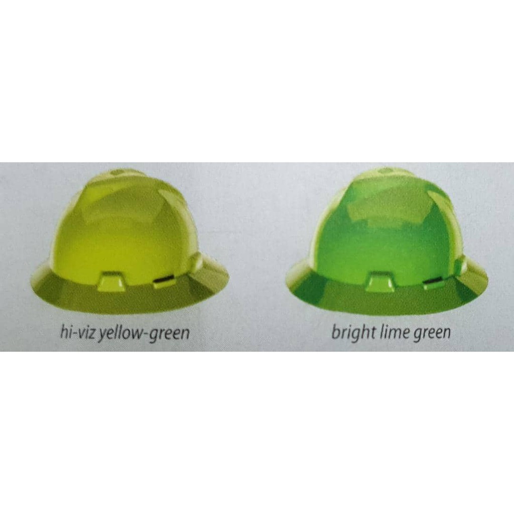 lime green full brim hard hat